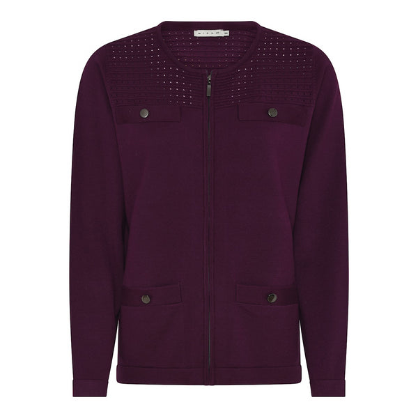 Micha Viscose Cardigan with Zip & Pocket 139-250